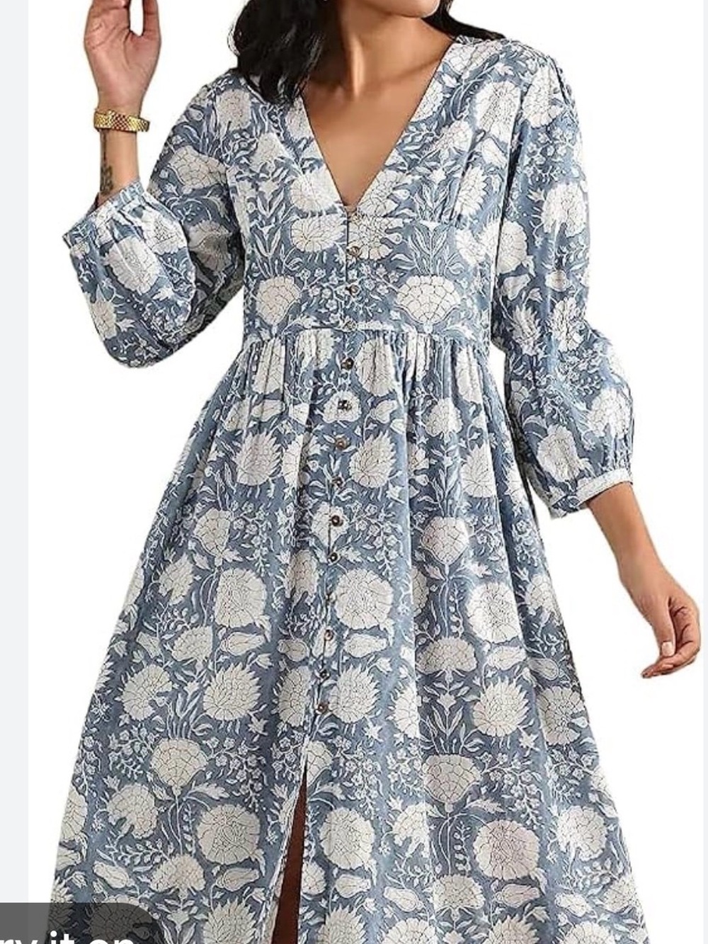GORGEOUS Women's KLAVATE Floral Block Print Dress Size XL